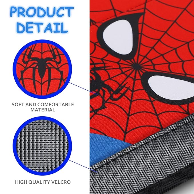 YR Seat Belt Cover for Kids, Soft Comfort Seat Belt Cushion for Children, Cute Cartoon Pattern Car Seat Belt Pads Cover for Girls and Boys, 1 Pack (Cartoon Spider)