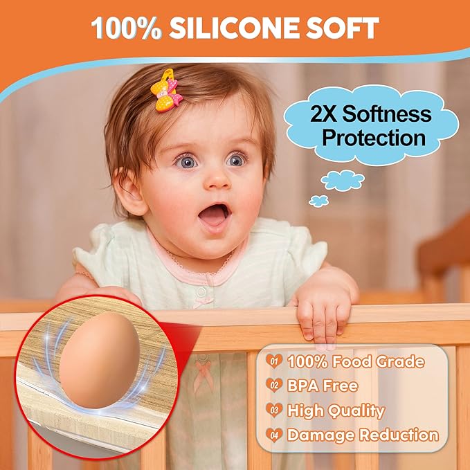 Loiion Edge Protector, 100% Silicone, Soft Corner Protectors for Kids, Pre-Tape Adhesive, Furniture-corner Safety Bumpers (3.3ft, Clear)