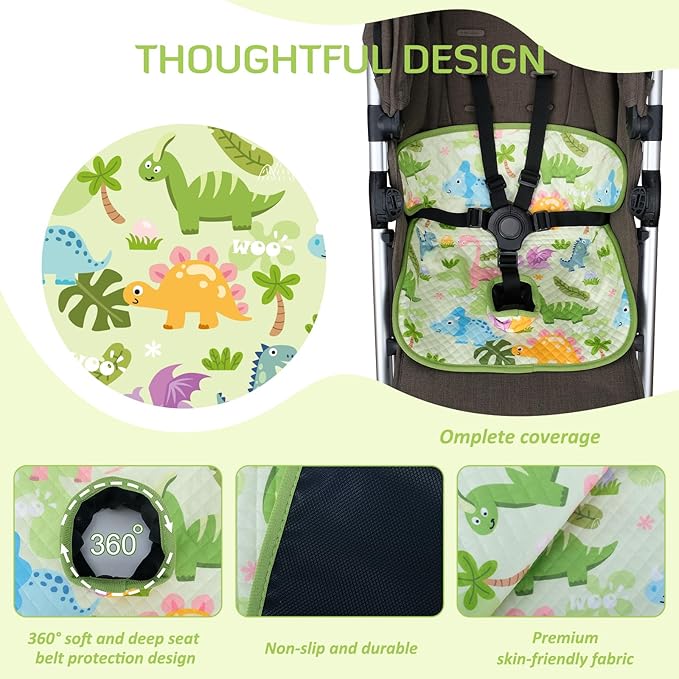 INFANZIA Dry Seat,Car Seat Protector Waterproof Carseat Liner Potty Training Toddlers, Baby and Infants, Piddle Pad for Carseats Strollers (Green, 2 Packs