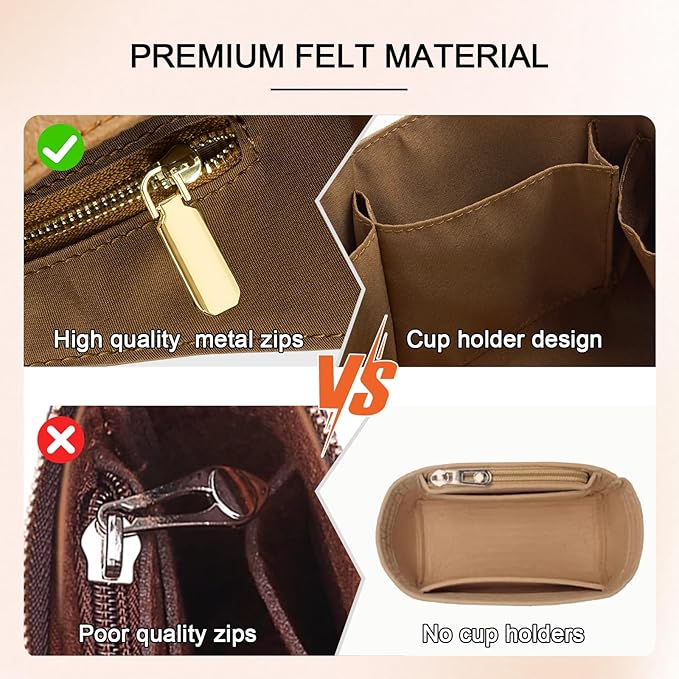 Paper Purse Organizer Inserts for brooklyn 28 Insert Keeps Tote Handbag (EarthColor)