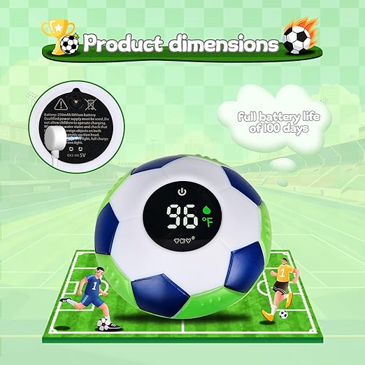 Baby Bath Thermometer with Floating Toys - Digital Water & Room Temperature Monitor, Rechargeable Thermometer with Alerts for Newborn Bath Essentials, Infant Safety