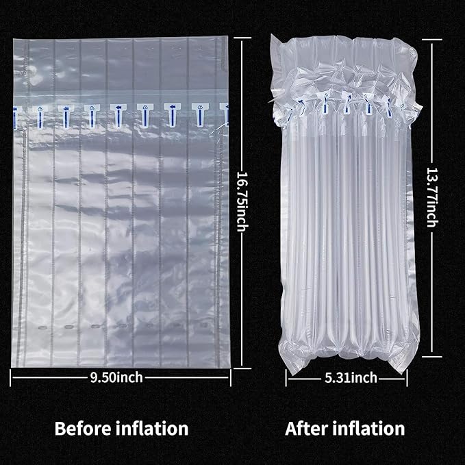 Wine Bottle Travel Protector Bags, Conilly 10 Packs Inflatable Air Column Packaging Bubble Bag with Free Inflator Pump, Reusable Wine Bottle Protector,Safe Choice for wine Transportation