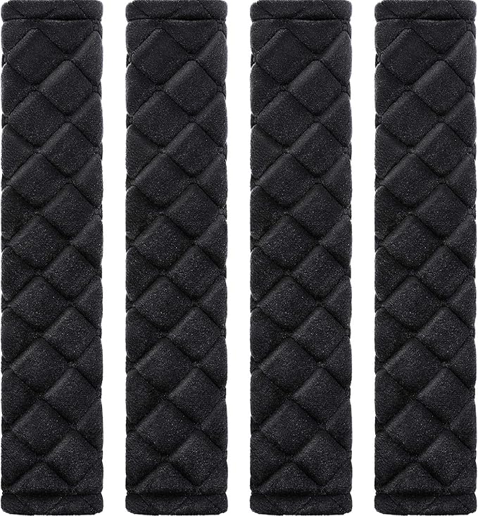 Tatuo 4 Pack Seat Belt Cover Extra Long Seat Belt Pads for Car Soft Comfort Shoulder Strap Covers Harness Pads Helps Protect Your Neck and Shoulder(10.6 Inch,Black)