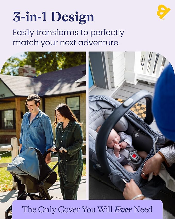 GoldBug Baby Car Seat Cover - All Season Protection - Universal Fit - Essentials for Newborns to Toddlers