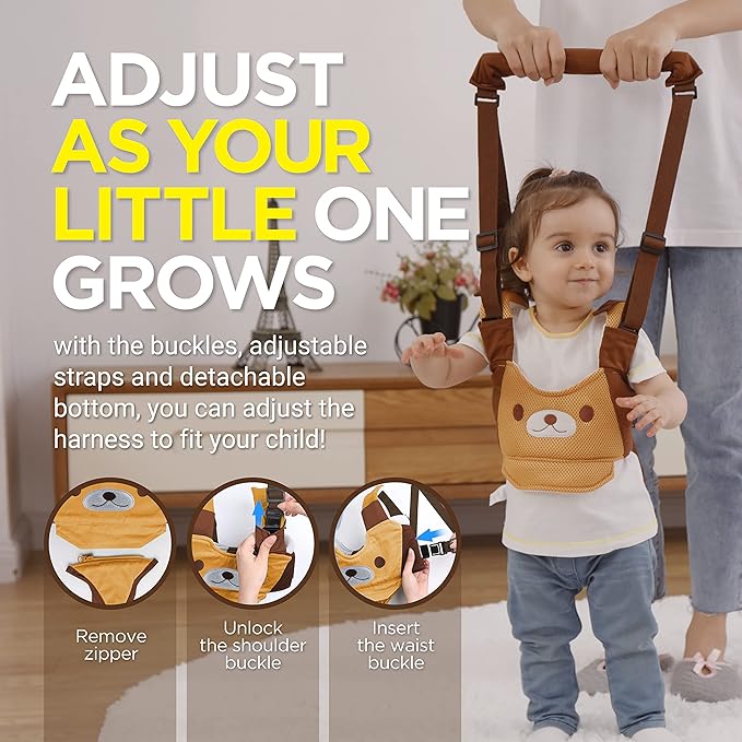 Watolt Baby Walking Harness - Handheld Kids Walker Helper - Toddler Infant Walker Harness Assistant Belt - Child Baby Walk Learning Help Support Assist Trainer Tool - for 7-24 Month Old