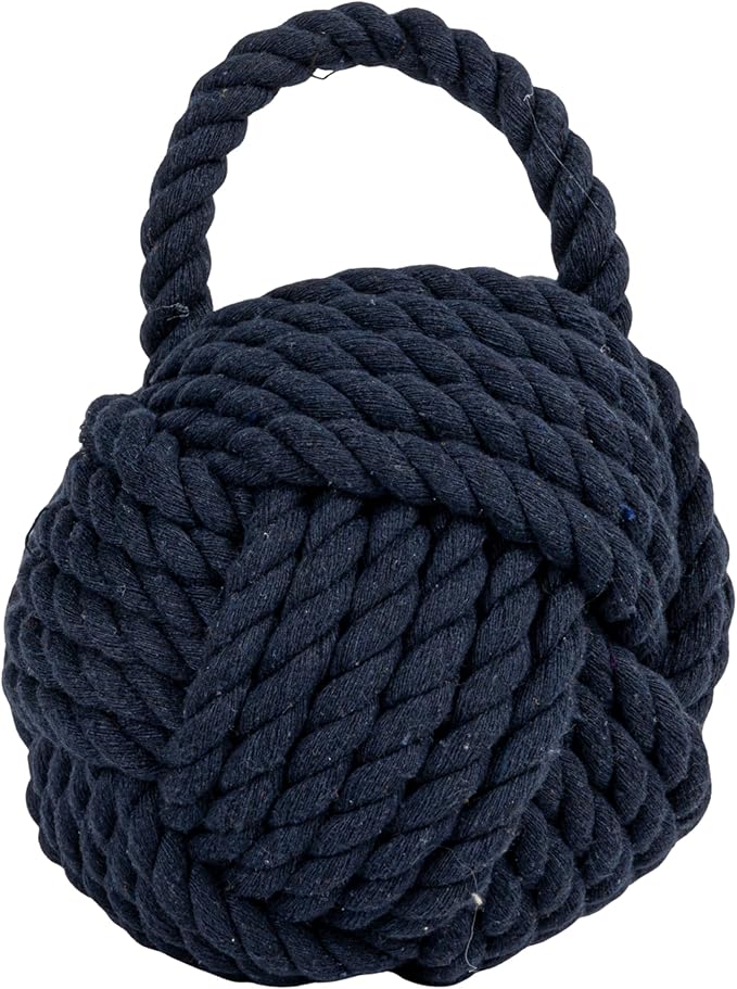 Blue Rope Knot Cotton Door Stop