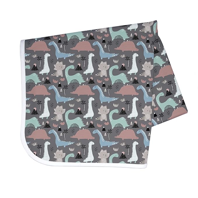 BapronBaby Dinosaur Drawing Splash Mat - Waterproof Catch-All for Under High Chairs, Floors, Tables, Playtime or Arts & Crafts - Machine Washable - 45" x 45”