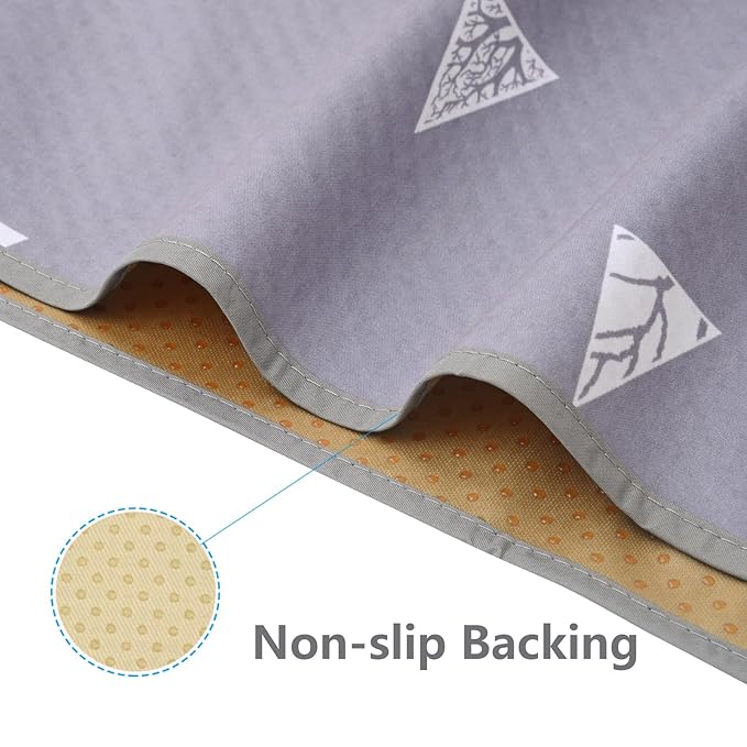 51” Baby Splat Mat for Under High Chair/Arts/Crafts, WOMUMON Washable Waterproof Anti-Slip Floor Splash Mat, Portable Wipeable Spill Mat and Table Cloth