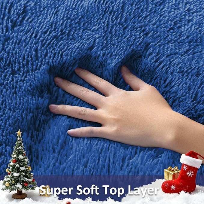 Ophanie Area Rugs for Bedroom Living Room,Color 6- Blue,Size 3' x 5',Shape Rectangular