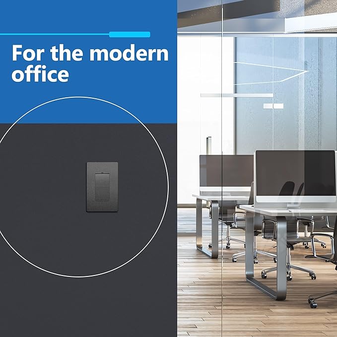 LIDER Matte Finish Decorator Switch Cover, Screwless Wall Plate, Mid-Size 1-Gang 4.88" x 3.11", Unbreakable Polycarbonate Thermoplastic, UL Listed, LSWP-31M-SG, Space Gray