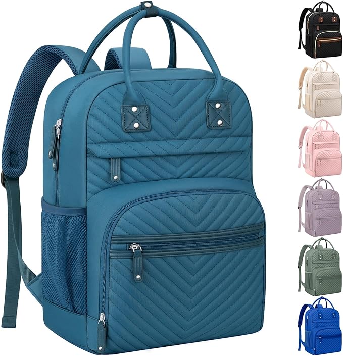 Baby Diaper Bag Backpack Tote for Women Large Capacity with Insulated Pockets Multifunctional Waterproof Diaper Bags For Baby Girl Boy Mama Maternity Travel Bag Peacock Blue