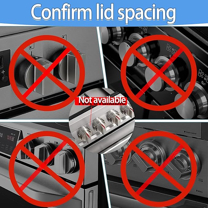 Stove Knob Safety Covers, Stove Knob Covers for Child Safety, Gas Stove Knob Locks, Prevent Baby Pets from Turning on Stoves, Baby proofing, Heat-Resistant Adhesive, (Clear)-5 Pack