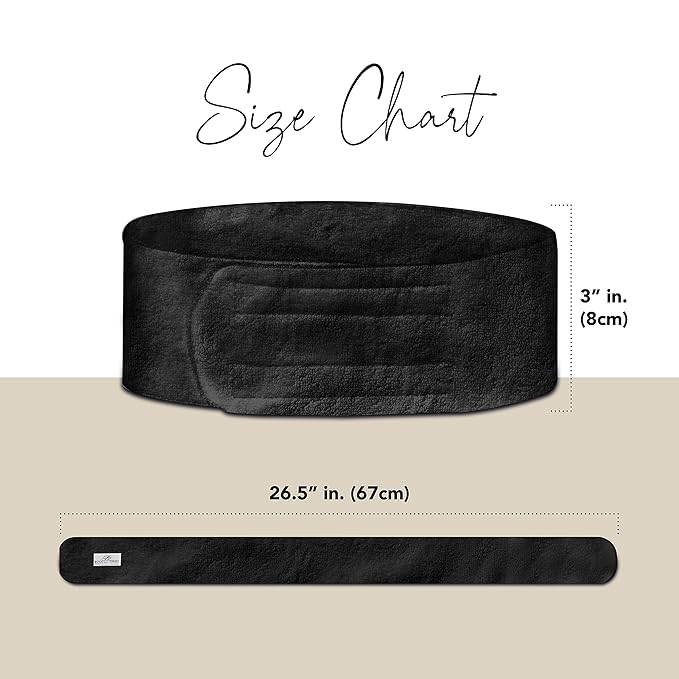 Boca Terry Makeup Headband, 100% Cotton Women's Adjustable Towel Headband for Washing Face, Facial, Cosmetic & Skin Care Treatments. 3-Pack