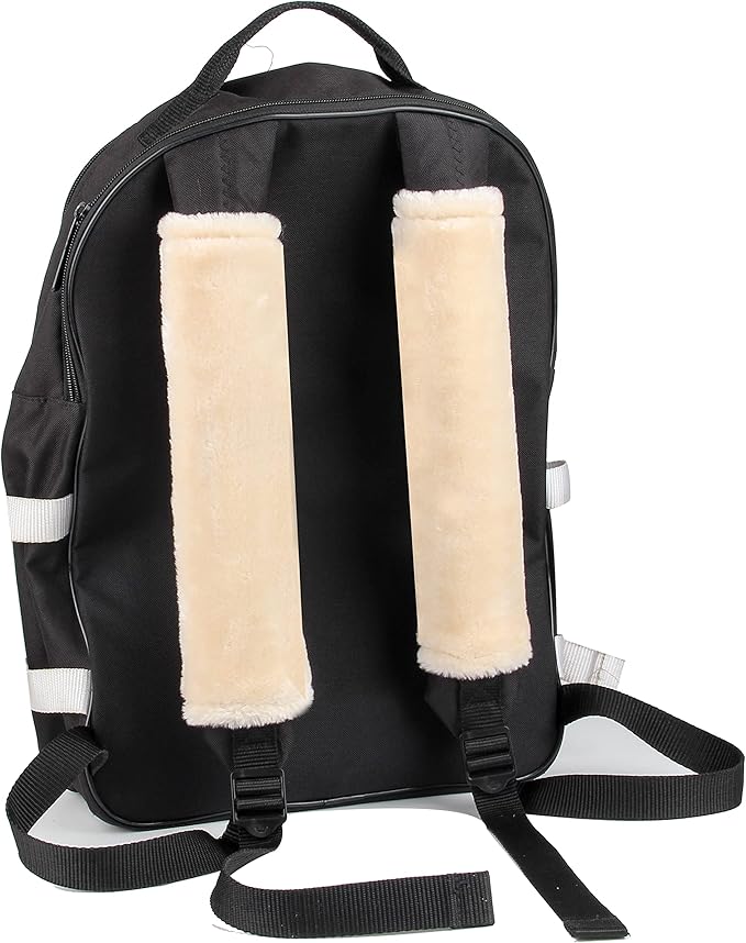 Amooca Soft Faux Fur Universal Fit Seatbelt Cover Car Truck SUV Airplane Seat Belt Shoulder Pad for Carmera Backpack Straps Neck Cushion Protector 2 Pack 10.5in Beige