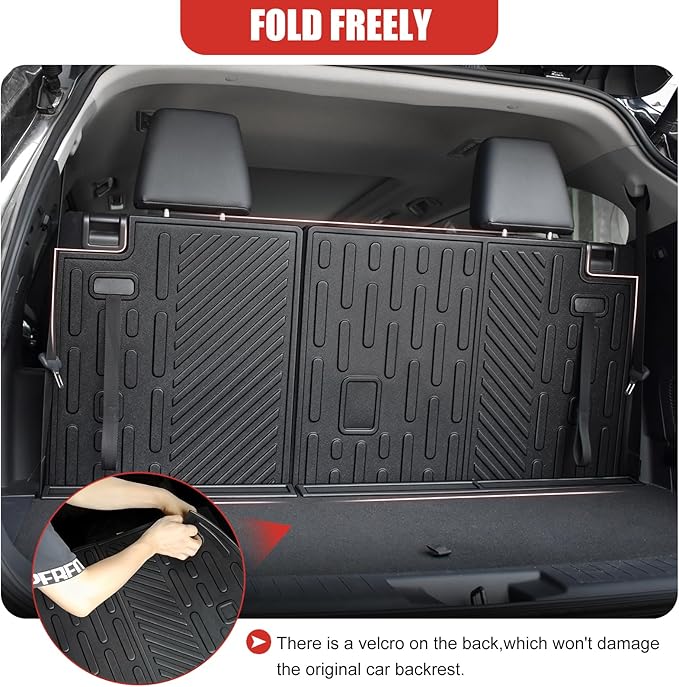 Cargo Mat Fit for 2020-2025 Toyota Highlander&Grand Highlander 3rd Row Backrest Mat TPE Trunk Liner All Weather Seats Back Protector for Highlander/Grand Highlander Accessories(Backrest Liner)