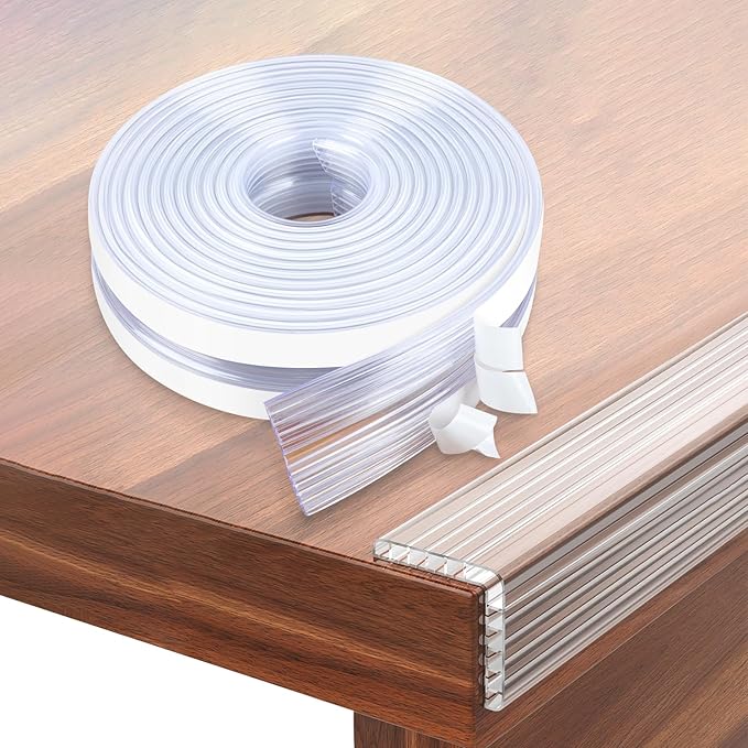 Baby Proofing13.2ft Long (0.9" Wide),Clear Corner Protectors,Soft Edge Protectors Corner Guards Furniture Corner&Edge Safety Bumpers with Upgraded Strong Adhesive for Sharp Furniture & Table Edges