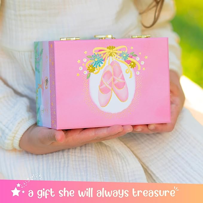Giggle & Honey® Musical Ballerina Jewelry Box for Girls | Music Boxes for Little Girls | Toddler Jewelry Box for 4 Year Old Kids | Toys for Toddlers | Birthday Gifts for Kids 5, 6, 7, 8, 9 Years