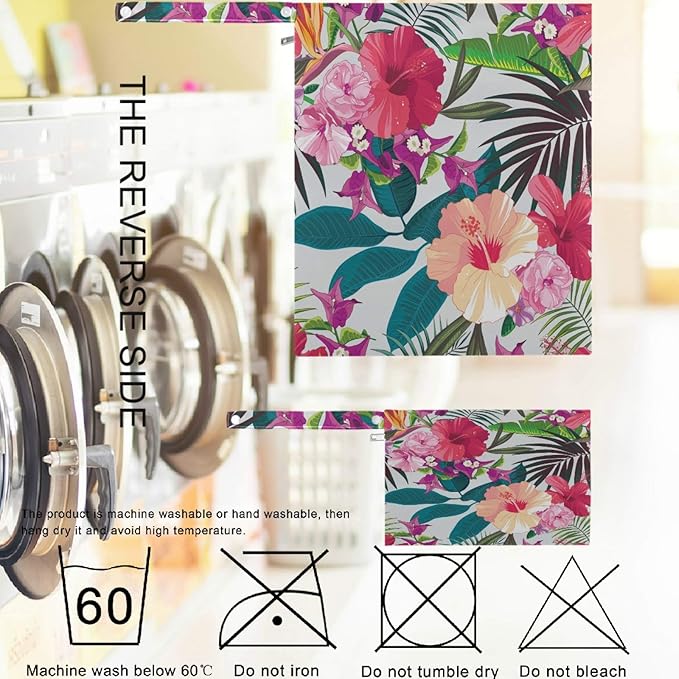 visesunny Decorative Flower 2Pcs Wet Bag with Zippered Pockets Washable Reusable Roomy for Travel,Beach,Pool,Daycare,Stroller,Diapers,Dirty Gym Clothes, Wet Swimsuits, Toiletries