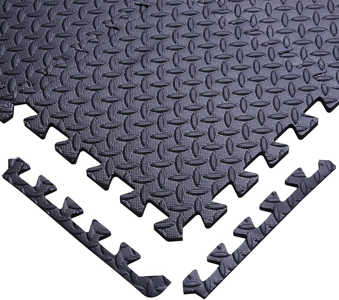 Coolcandy Baby Foam Play Mat 16Pcs with Edge Strips, 4 Colors Interlocking Floor Tiles, 0.4″ Thickened Non-Slip Puzzle Floor Mat for Infants Toddlers Playroom & Daycare