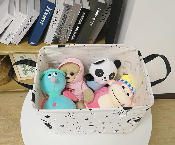 ACMUUNI Rectangle Gift Shelf Nursery Storage Basket Laundry Hamper Storage Box and Bins for Home Clothes with Handles