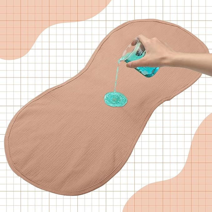 Hahafelt 3 Pcs Changing Pad Liners Fits in Peanut Shape Changing Pad Waterproof Diaper Mats Organic Cotton Peanut Mats are Warm on a Baby's Back, Washable Reusable(Checker Style,Brown)