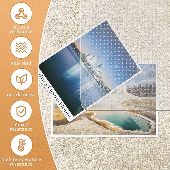 KMAT Office Chair Mat for Carpet, Computer Desk Mat,Anti-Slip Clear Desk Chair Mat for Home Rolling Chair,Heavy Duty Floor Protector for Office-Easy to Clean-45 x53 with Lip