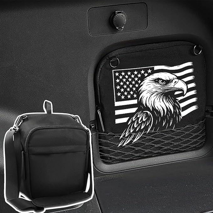 NOVCAPAR 2025 RAV4 Trunk Organizer Storage Bag, Tailgate Cubby Cargo Pocket bag for Toyota RAV4 2025 2024 2023 2022 2021 2020 2019, Multi-Functional Oxford Bag Holds Car Accessories, Black, 1PC