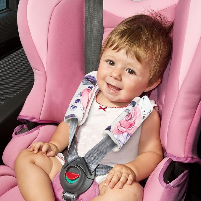 Pea Pod Baby Car Seat Strap Cover 2 Pack Floral Car Seat Straps Shoulder Pads, Seat Belt Cushions Pads for Infant Car Seats, Stroller, Pushchair