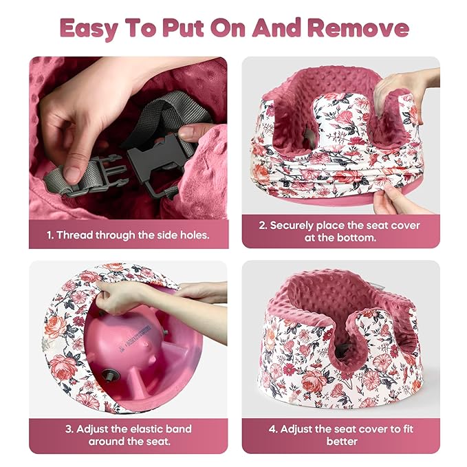 Seat Cover Compatible with Bumbo and Nuby Seat, Booster Seats Accessories, Soft Breathable Cover for Baby Girl Boy, Cover Only