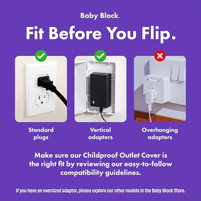 Outlet Covers Baby Proofing – Locking Outlet Cover Box with Outlet Lock, Outlet Lock Box & Child Proof Outlet Cover for Wall Plates, Plug Lock for Cords & Power Outlets