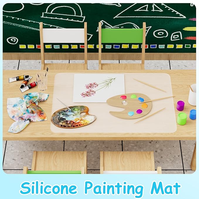 Silicone Jewelry Mats for Crafts: Translucent Non-Slip Heat Resistant 9×12 In (4 Pcs) Reusable Silicone Kids Mat for Glitter Slime, DIY Sheet, Nail Art, Clear Countertop Protector Pad