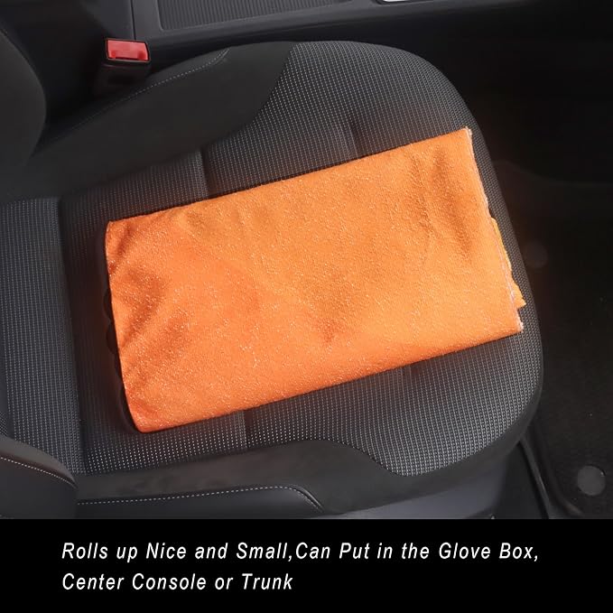 LoyaGour Car Seat Cover Protector Front Seats,for Gym Workout,Running,Swimming,Beach and Hiking,Waterproof Sweat Towel Bucket Seat Covers for Cars SUV Trucks (Orange, 1Pcs)