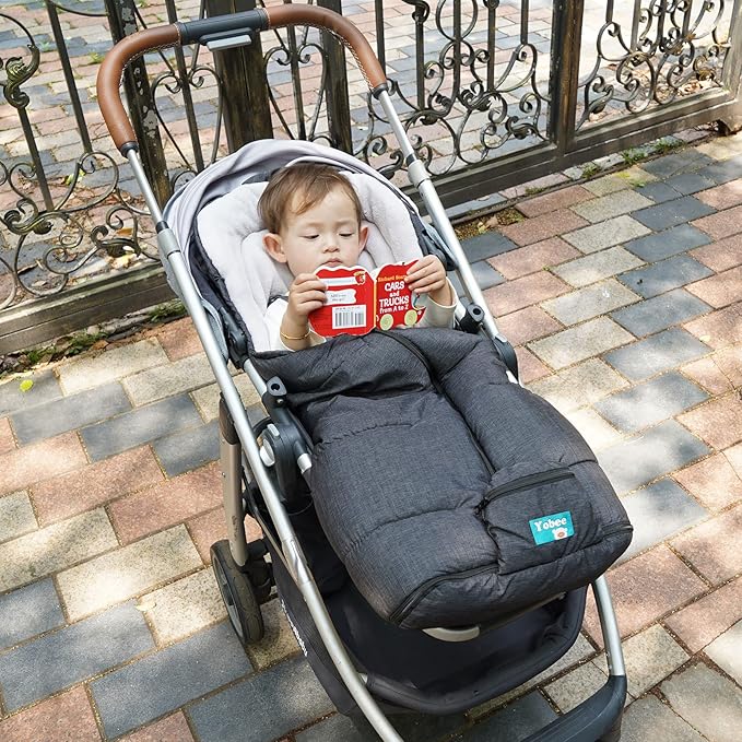 Yobee Winter Outdoor Tour Waterproof Stroller Bunting Bag, Warm and Comforatble Stroller Footmuff, Toddler Universal Stroller Sleeping Bag, Multi-Use,6 to 36 Months