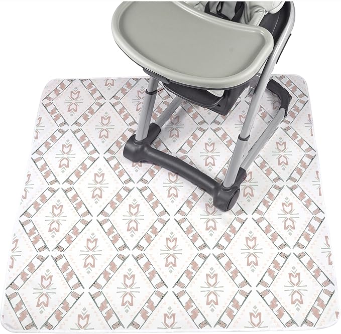 JumpOff Jo - Large Baby Splat Mat for Under High Chair, Booster Seat, Tabletop, Food Catcher - Protect Floor and Carpet from Spills & Crafts - Waterproof and Washable (Westbound)