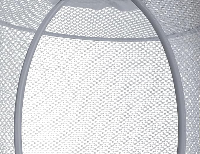 Libeder Mesh Hanging Storage Space Saver Bags Organizer,Foldable Storage Organizer 4 Compartments Toy Storage Basket for Kids Room Bathroom 3 Sets Grey