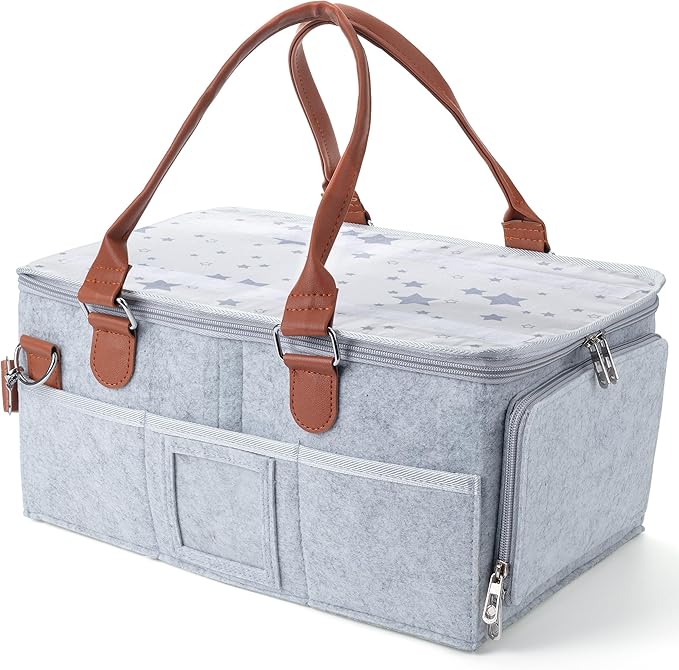 Mr. Pen- Baby Diaper Caddy Organizer with Lid, Baby Organizer, Diaper Caddy with Lid