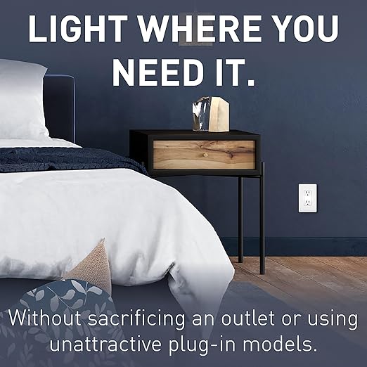 Legrand Radiant Adjustable LED Night Light Outlet,Nightlight Electrical Outlets,Tamper Resistant,Safe for Kids,White,NTL885TRWCC6,(Pack of 6)