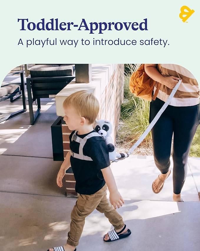 GoldBug Toddler Safety Harness & Leash - Raccoon