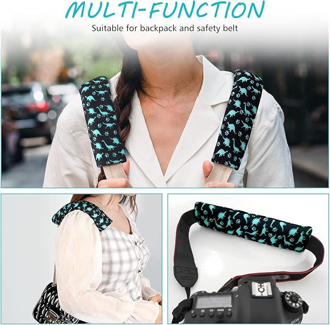 Accmor Car Seat Straps Shoulder Pads for Baby Kids,Soft Seat Belt Covers for Children, Car Seat Strap Covers for Girls Boys