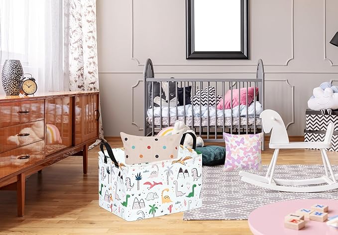 ACMUUNI Rectangle Gift Shelf Nursery Storage Basket Laundry Hamper Storage Box and Bins for Home Clothes with Handles