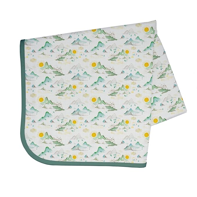 BapronBaby Mountain Mist Splash Mat - Waterproof Catch-All for Under High Chairs, Floors, Tables, Playtime or Arts & Crafts - Machine Washable - 45" x 45”
