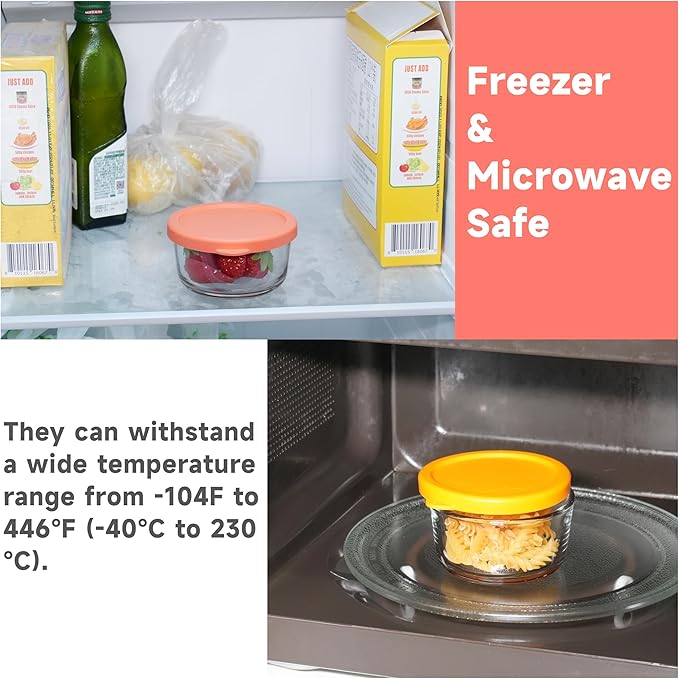 LUVCOSY 1 Cup Silicone Replacement Lids Storage Cover for Anchor Hocking Glass Bowls (Container not Included) 4 Pack Microwave, Dishwasher and Freezer Safe
