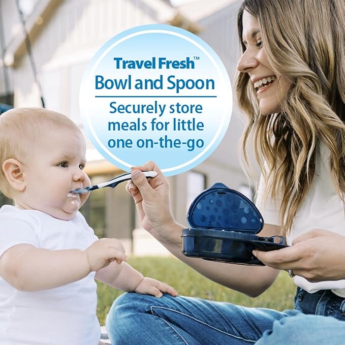 Dr. Brown's Travel Fresh Bowl and Spoon, 2-Pack, Turquoise