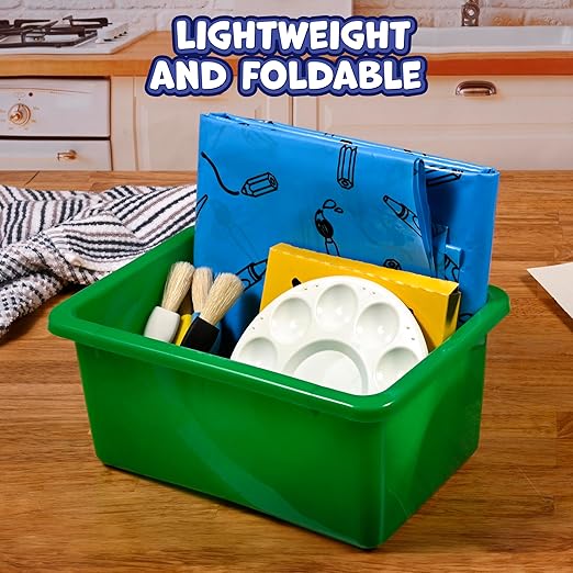 Ready 2 Learn Messy Mat | Protect Tables and Floors While Crafting | Washable High Chair Mat | Waterproof | Reusable and Lightweight | 60”L x 60”W