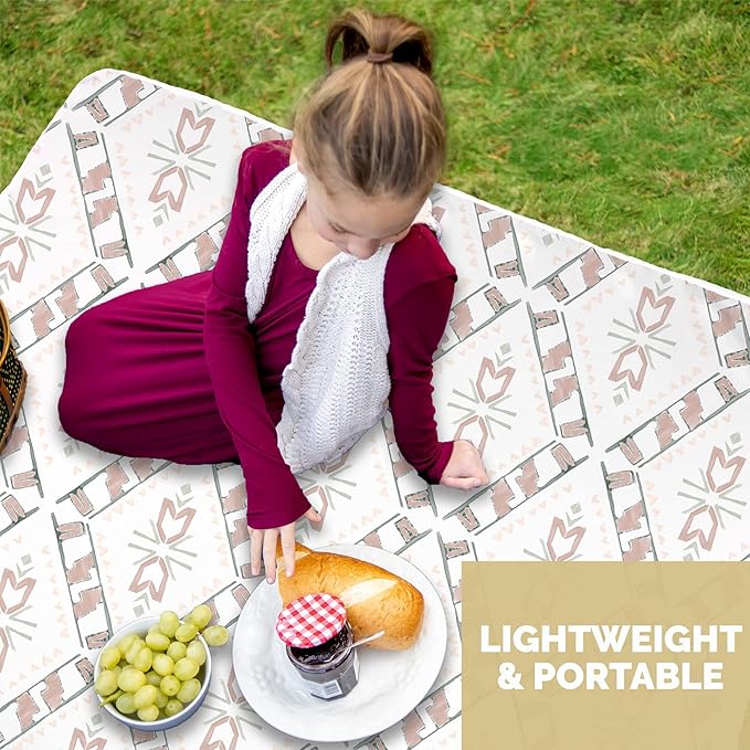 JumpOff Jo - Large Baby Splat Mat for Under High Chair, Booster Seat, Tabletop, Food Catcher - Protect Floor and Carpet from Spills & Crafts - Waterproof and Washable (Westbound)