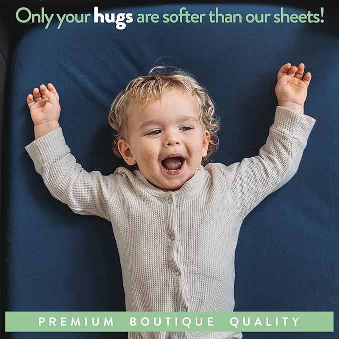 Joey + Joan Travel Crib Fitted Sheets for Baby Bjorn, Guava Lotus Travel Crib and 24 x 42 Inch Travel Light Playard Mattress – Snuggly Soft 100% Jersey Cotton – Cream + Brown – 2 Pack