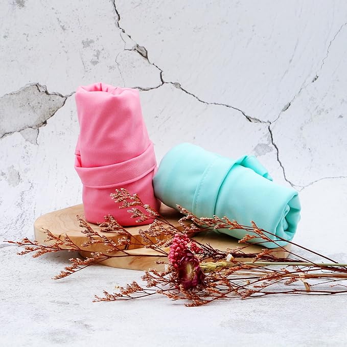 Asenappy 2pcs Cloth Diaper Wet Dry Bags Waterproof Reusable with Two Zippered Pockets Travel Beach Pool Daycare Soiled Baby Items Yoga Gym Bag for Swimsuits or Wet Clothes (3036-2-pinkmint)