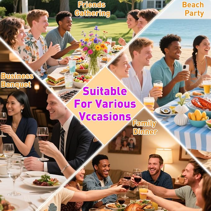 Oval Silicone Placemats Set of 4, Heat Resistant Non-Slip Waterproof Table Mats, Ultra-Thin Translucent Easy Clean Dining Mats for Home & Kids, 17"x12", Yellow