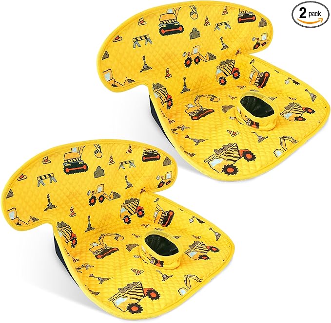 COOLBEBE Infant Car Seat Protector for Potty Training, 2 Pack Dry Waterproof Car Seat Liner Toilet Training for Baby Infant Toddler, Piddle Pads Cover Pad for Strollers & Carseat (Yellow,2PC)