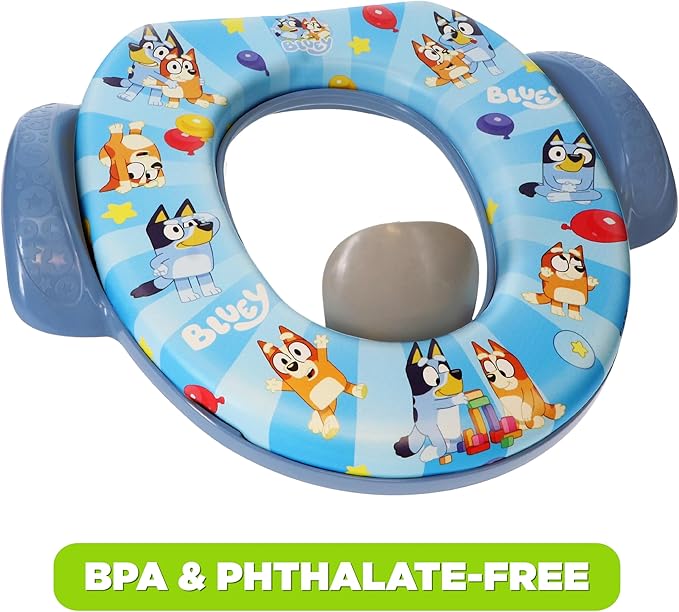 Bluey Soft Potty Seat-Potty Training Toilet Seat,Soft Cushion,Baby-Potty Training,Safe,Easy to Clean,(Pack of 4)